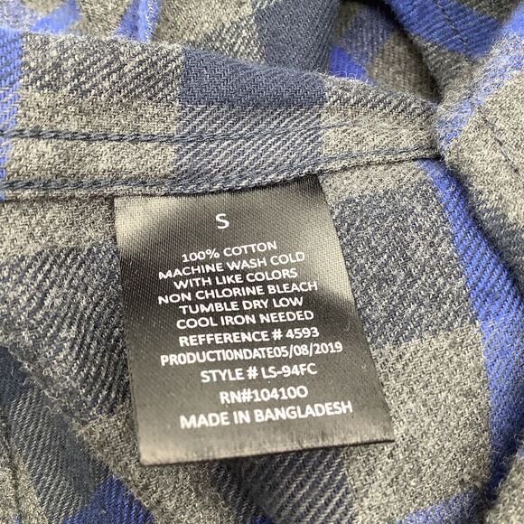 Gioberti Mens Long Sleeve Button Up Flannel Shirt Size Small NWT - Picture 6 of 6